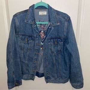 Embroidered Floral Denim Jacket